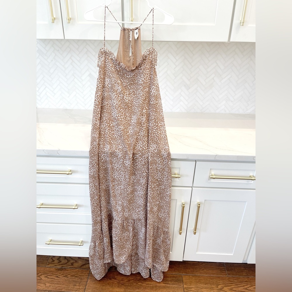 Elegant Brown Maxi Dress